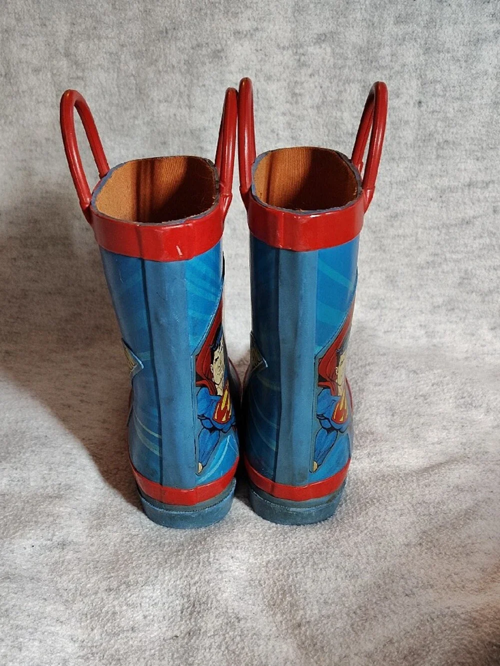 DC Comics Superman Blue and Red Kids Rain Boots